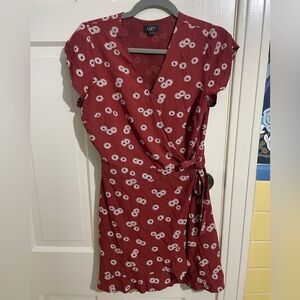 Loft Petite Wrap Dress With Built In Shorts